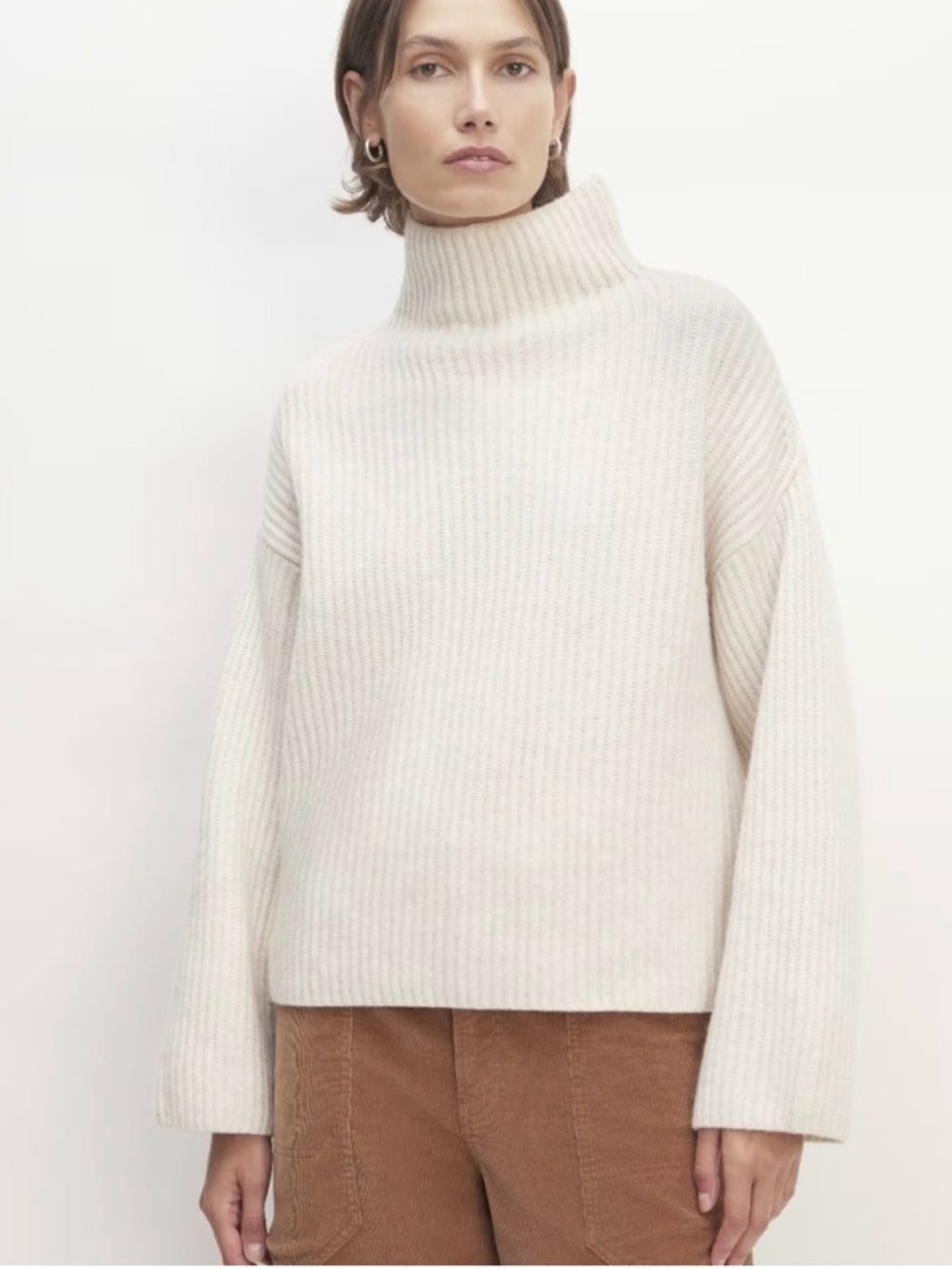 Everlane The Felted Merino Funnel-Neck sweater